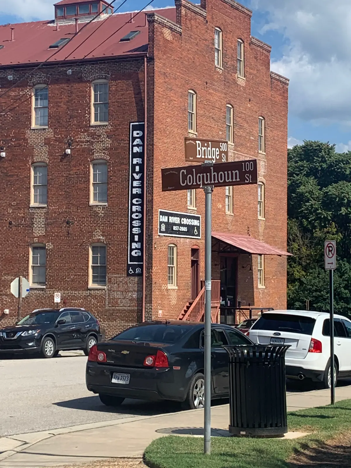Street view and signage near the Let It Go studio